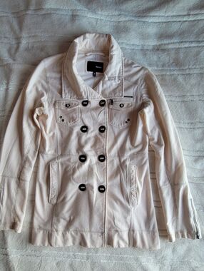 Hurley Cream Double-Breasted Peacoat